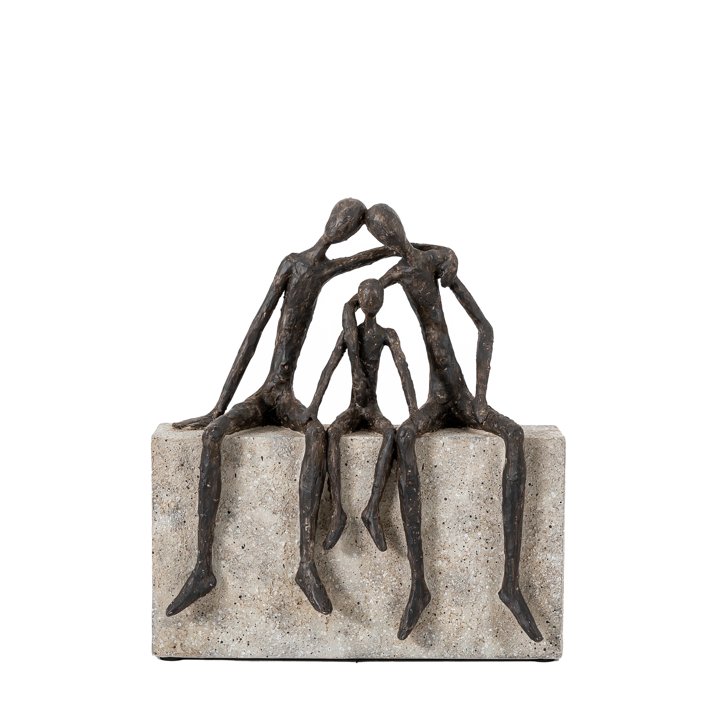 Antique Bronze The Three of Us Sculpture